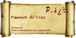 Papesch Írisz névjegykártya